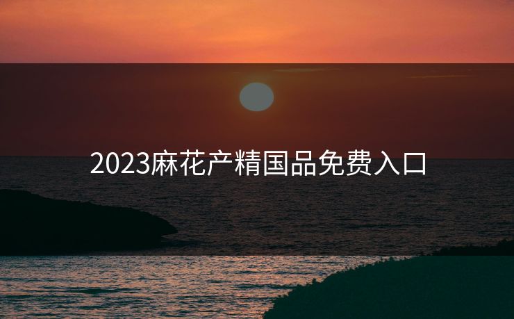 2023麻花产精国品免费入口 2023麻花产精国品免费入口